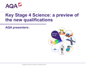 Key Stage 4 Science: a preview of the new