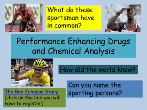 Performance Enhancing Drugs and Analysis