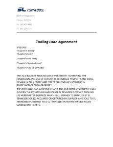 Tool Loan Agreement