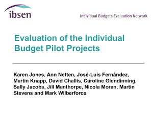 IBs - Personal Health Budgets Evaluation