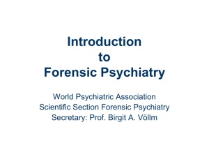 WPA forensic slides long - World Psychiatric Association