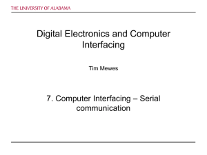 Computer Interfacing - Serial Communication