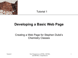 Creating a Web Page