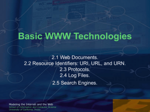 ppt - Modeling the Internet and the Web