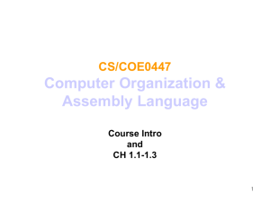 CS0447 Computer Organization & Assembly Language
