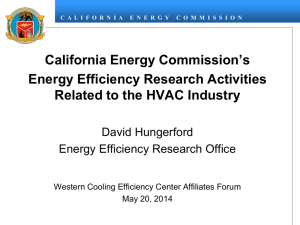 Title of Presentation - Western Cooling Efficiency Center