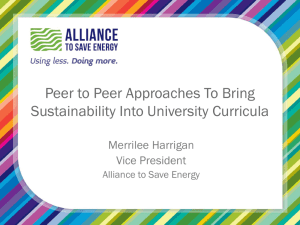 Peer to peer approaches to bring sustainaibility into the university