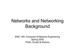 Networks and Networking Background