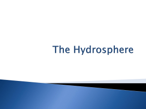 The Hydrosphere - Verona Public Schools