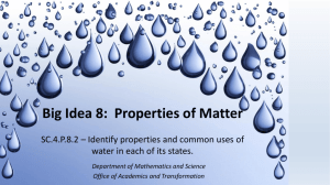 SC.4.P.8.2 Properties and Uses of Water
