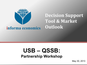 Decision Support Tool & Market Outlook