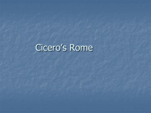 Cicero's Rome