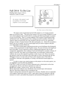 Research papers - James Joyce's Ulysses