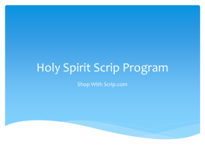 Holy Spirit Scrip Program