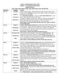 Level x - Catechists Notes