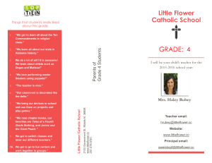 Brochure - Little Flower Catholic Church & School