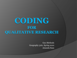 Discourse Analysis & Coding - University of Colorado Boulder