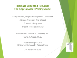 Biomass Expected Returns: The Capital Asset Pricing