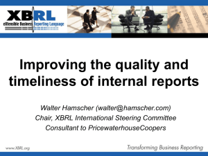 Improving the quality and timeliness of internal reports