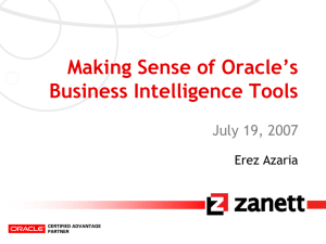 Making Sense of Oracle's Business Intelligence Tools