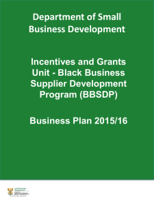 Black Business Supplier Development Program (BBSDP)