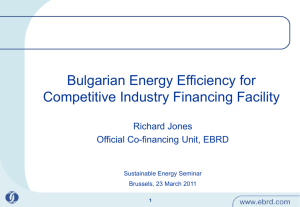 Bulgarian Energy Efficiency for Competitive Industry Financing Facility