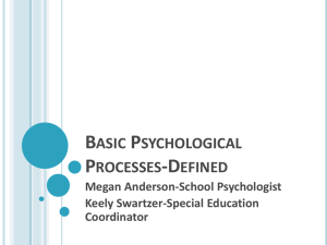 Basic Psychological Processes Defined
