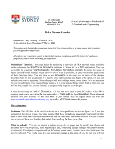 FEA problem 2016 mECH4460 & 5416