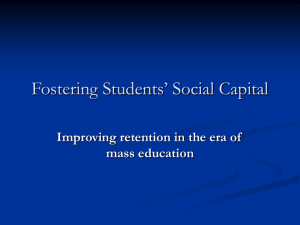 Fostering students' social capital, by Andy Curtis