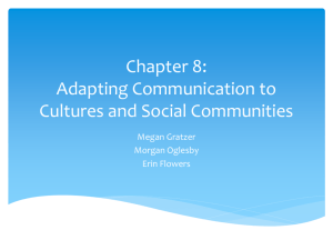 Adapting Communication to Cultures and Social Communities