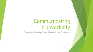 Nonverbal Communication - Chapter 5