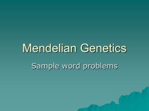 Heredity Word Problems Powerpoint