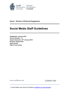 Appropriate behaviour The Social Media Staff Guidelines should be