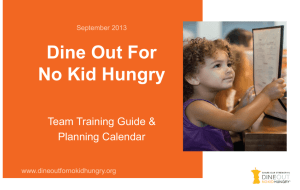 Dine Out for No Kid Hungry