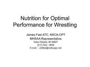 Nutrition for Optimal Performance for wrestling