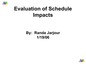 Schedule Impact Evaluation