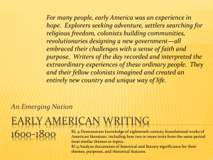 Outlining Early American Writing