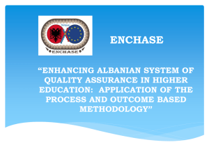 enchasing albanian system of quality assurance in higher education