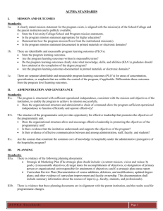 ACPHA Standards for Training (revised 2014)