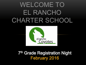 Welcome to El Rancho Charter School