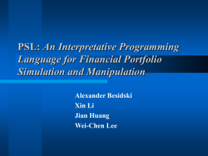 PSL: An Interpretative Programming Language for Financial