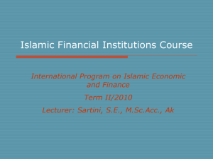 accounting for islamic institutions (lecture week 1)