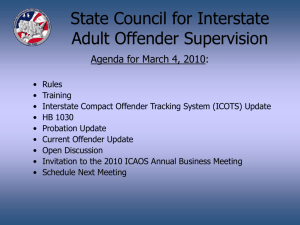 Presentation - Interstate Commission for Adult Offender Supervision