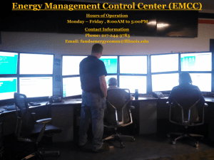 Energy Management Control Center (EMCC)
