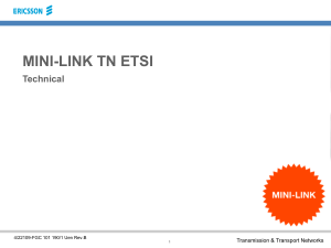 MINI-LINK TN ETSI Technical - HTC