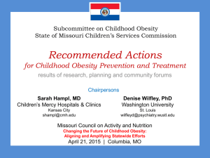 Children's Services Commission Childhood Obesity Subcommittee's