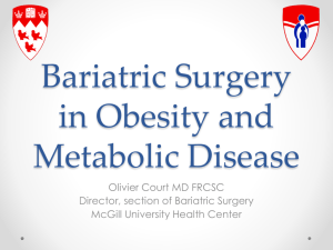 Bariatric Surgery in Obesity and Metabolic