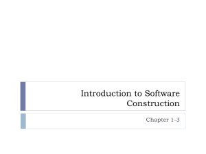 Introduction to Software Construction