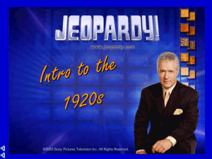 1920s Jeopardy - ms