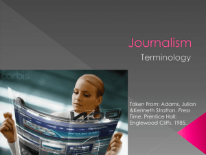 Journalism: Terms